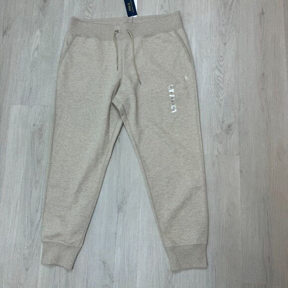 Polo Ralph Lauren Jogger Sweatpants Womens XL Dune Tan Drawstring 211782358010 - Picture 1 of 3